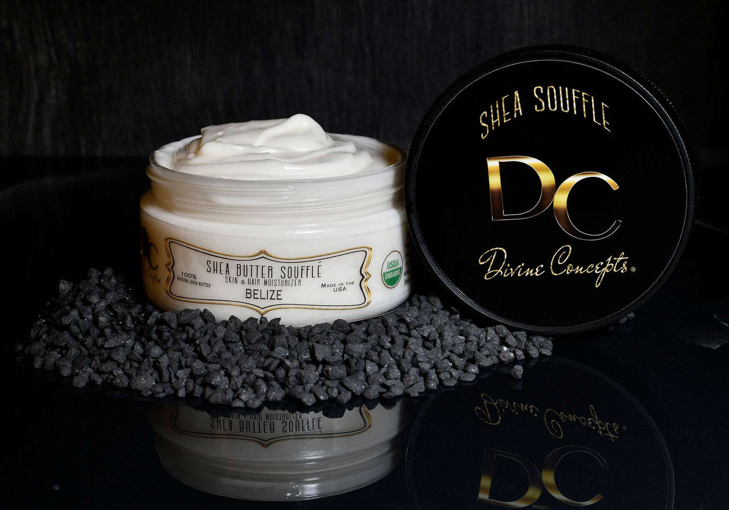 DC Shea Butter Soufflé Belize scent organic whipped body and hair moisturizer by DC Divine Concepts