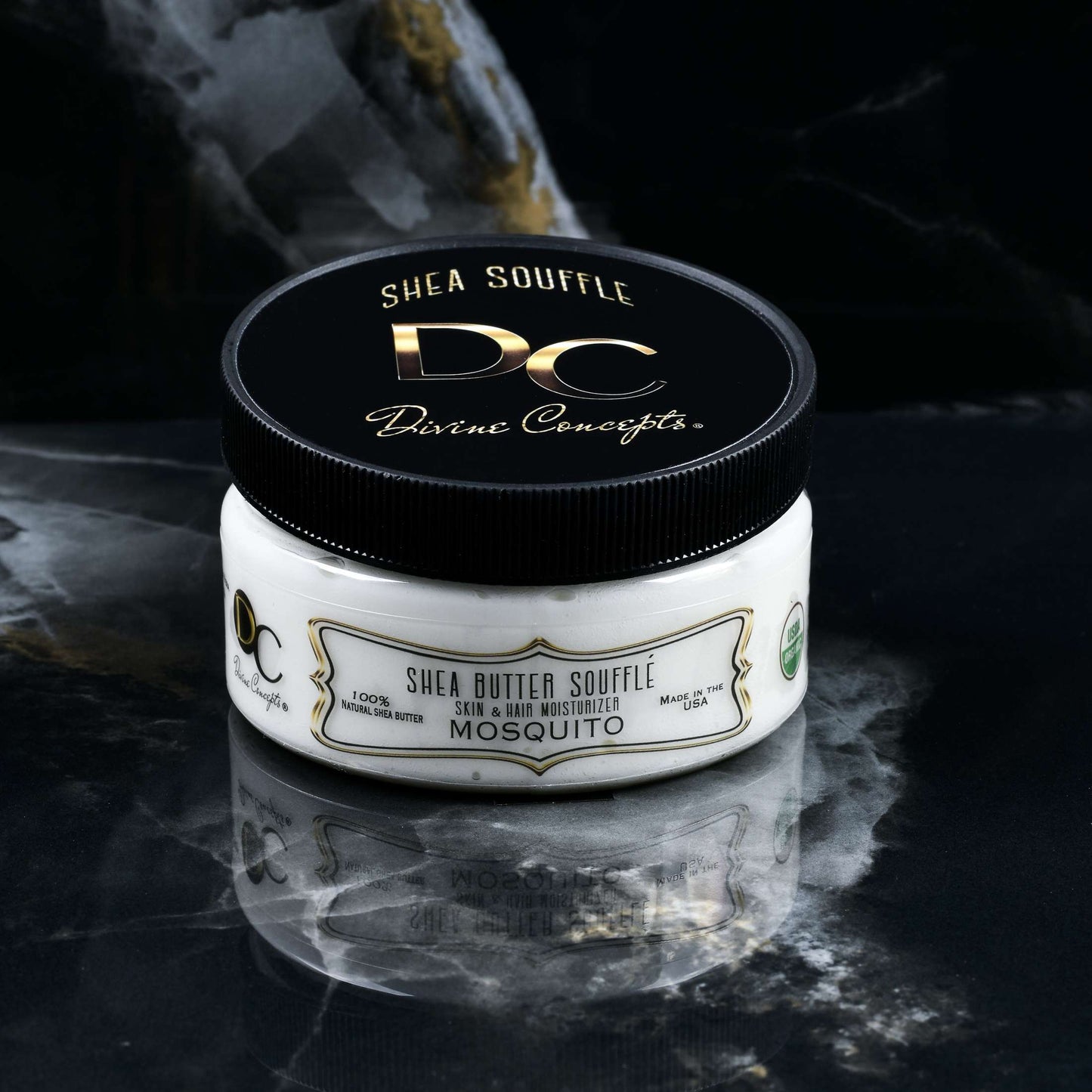 DC Shea Butter Soufflé Mosquito Repellent outdoor summer fragrance organic whipped skin and hair moisturizer by DC Divine Concepts