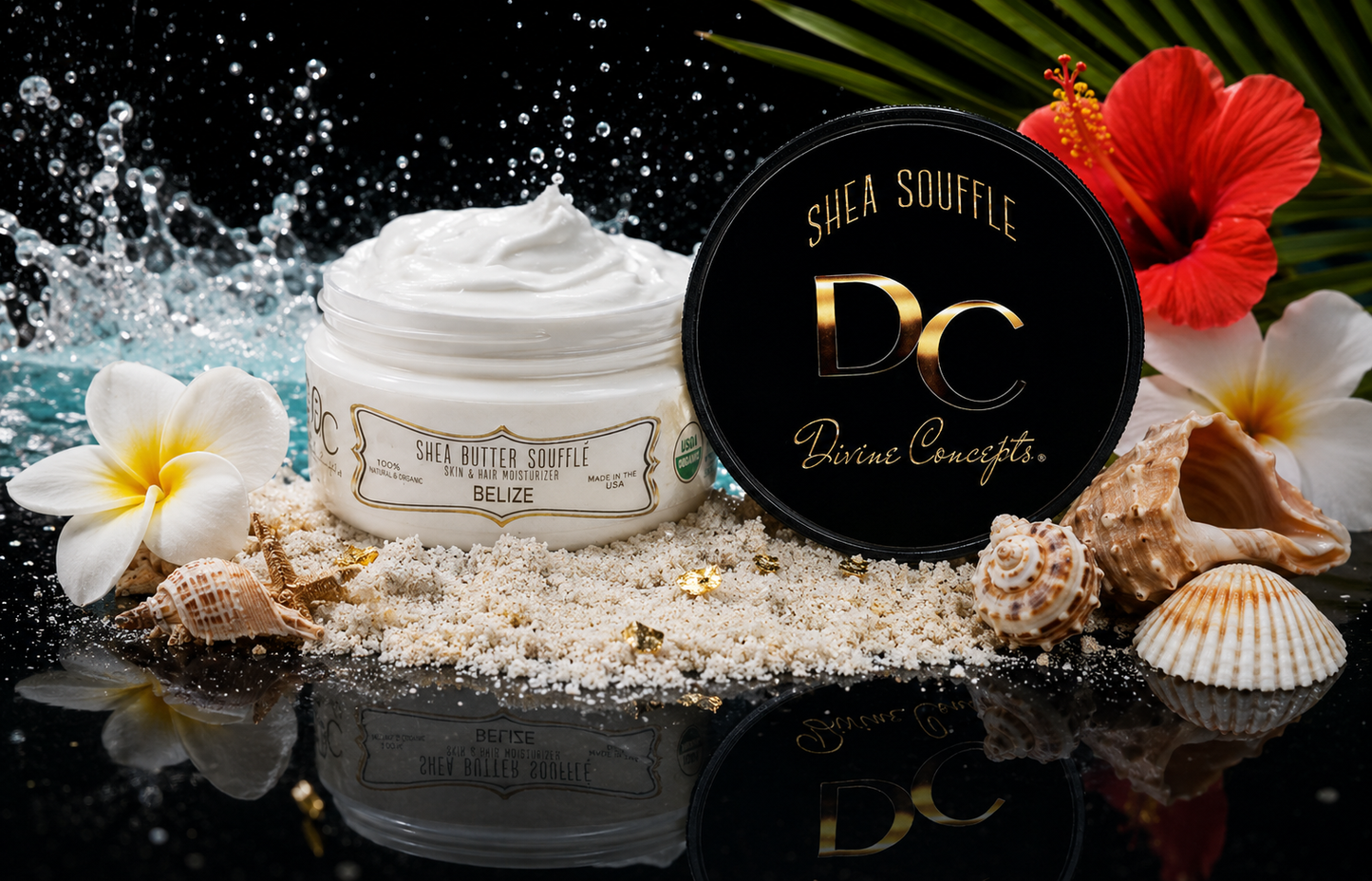 DC Shea Butter Soufflé Belize scent organic whipped body and hair moisturizer by DC Divine Concepts