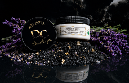 DC Shea Butter Soufflé Enriched with Bulgarian Lavender organic whipped skin and hair moisturizer by DC Divine Concepts